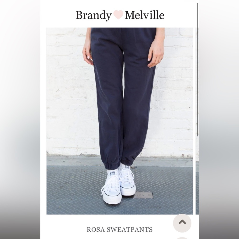 Brandy Melville Navy Rosa Sweatpants